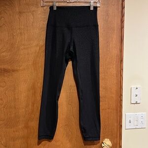 Lululemon women's leggings with unique foil like pattern